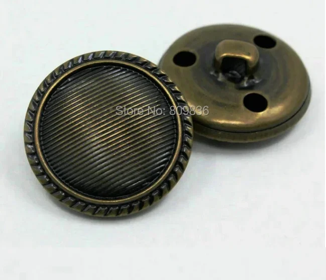 10pcs/lot Classic bronze / silver color buttons Shank button Scrapbooking buttons DIY accessories(ss-4640)