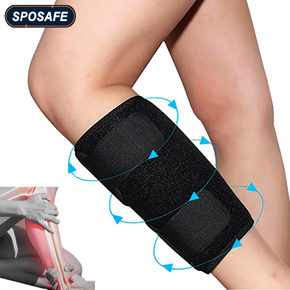 1Pcs Sports Adjustable Calf Compression Brace Shin Splint Guard Leg Support Sleeves Wrap Cycling Running Basketball Football