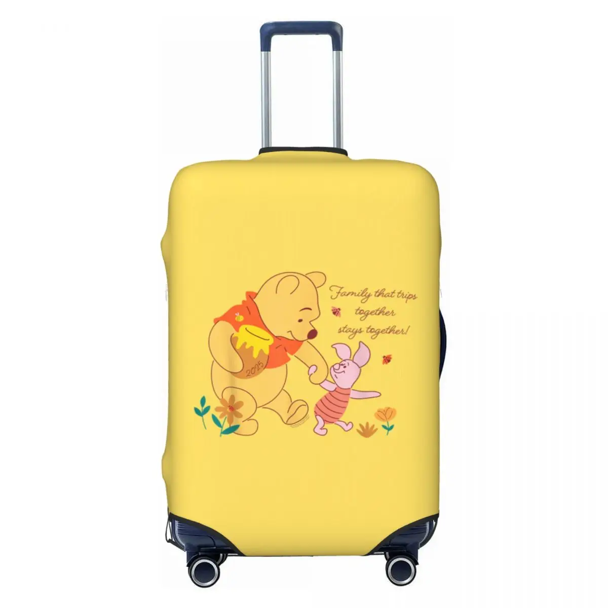 

Winnie The Pooh & Piglet Family Trip Vacation 2025 Suitcase Cover Vacation Business Elastic Luggage Accesories Protection