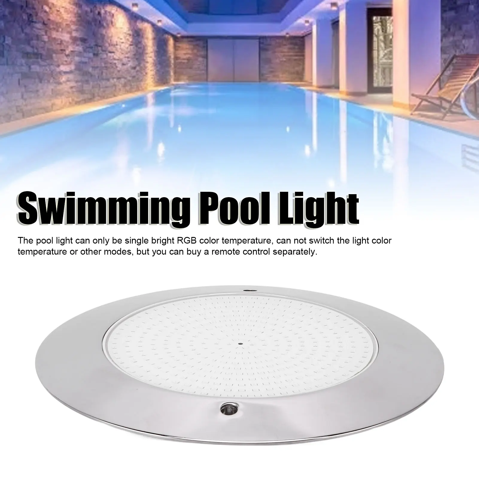 

Underwater Pool Light Swimming Pool Light Ultra Thin IP68 Waterproof 360LED RGB Underwater Lamp for Garden Fountain 25W DC12V