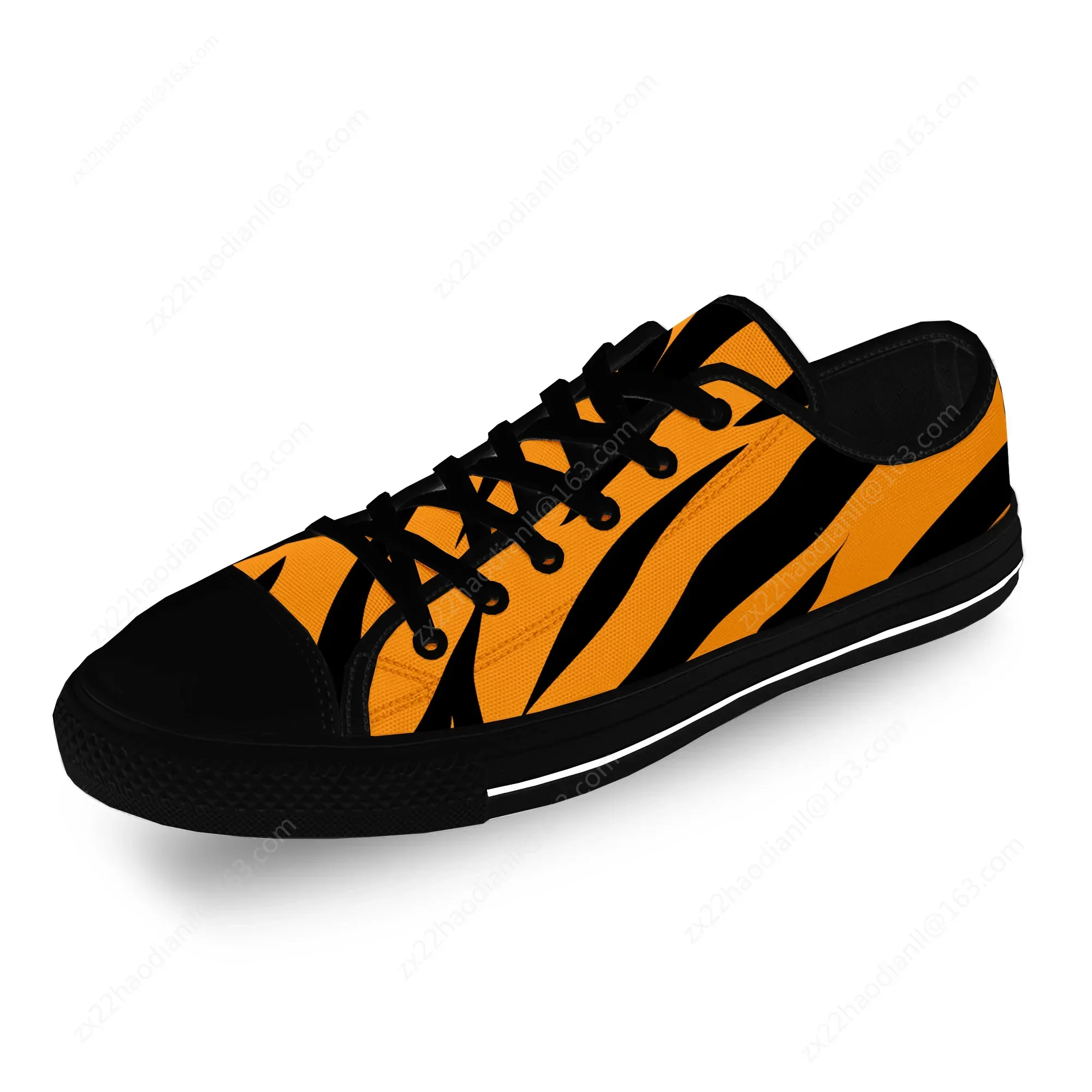 3D Tiger Stripe Low Top Sneaker Men Women Teenager Canvas High Quality Sneaker Casual Custom Made Shoes Customize DIY Shoe
