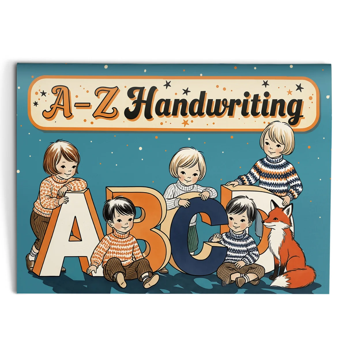 A to Z Handwriting Practice Book for Kids Educational Alphabet Writing Workbook with Uppercase and Lowercase Letters Build Pen