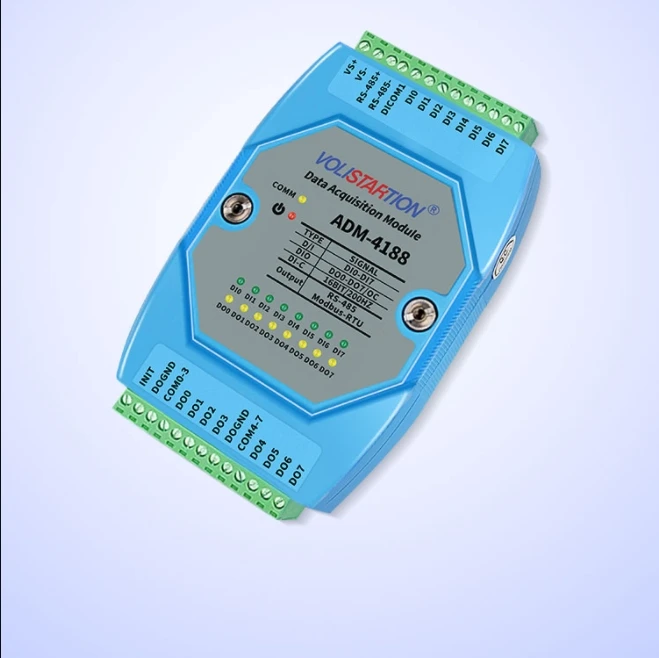 ADM-4188 8-kanałowe wejście przełącznika 8-kanałowe wyjście przełącznika 8DI/DO moduł akwizycji 485 modbus ADM-4188