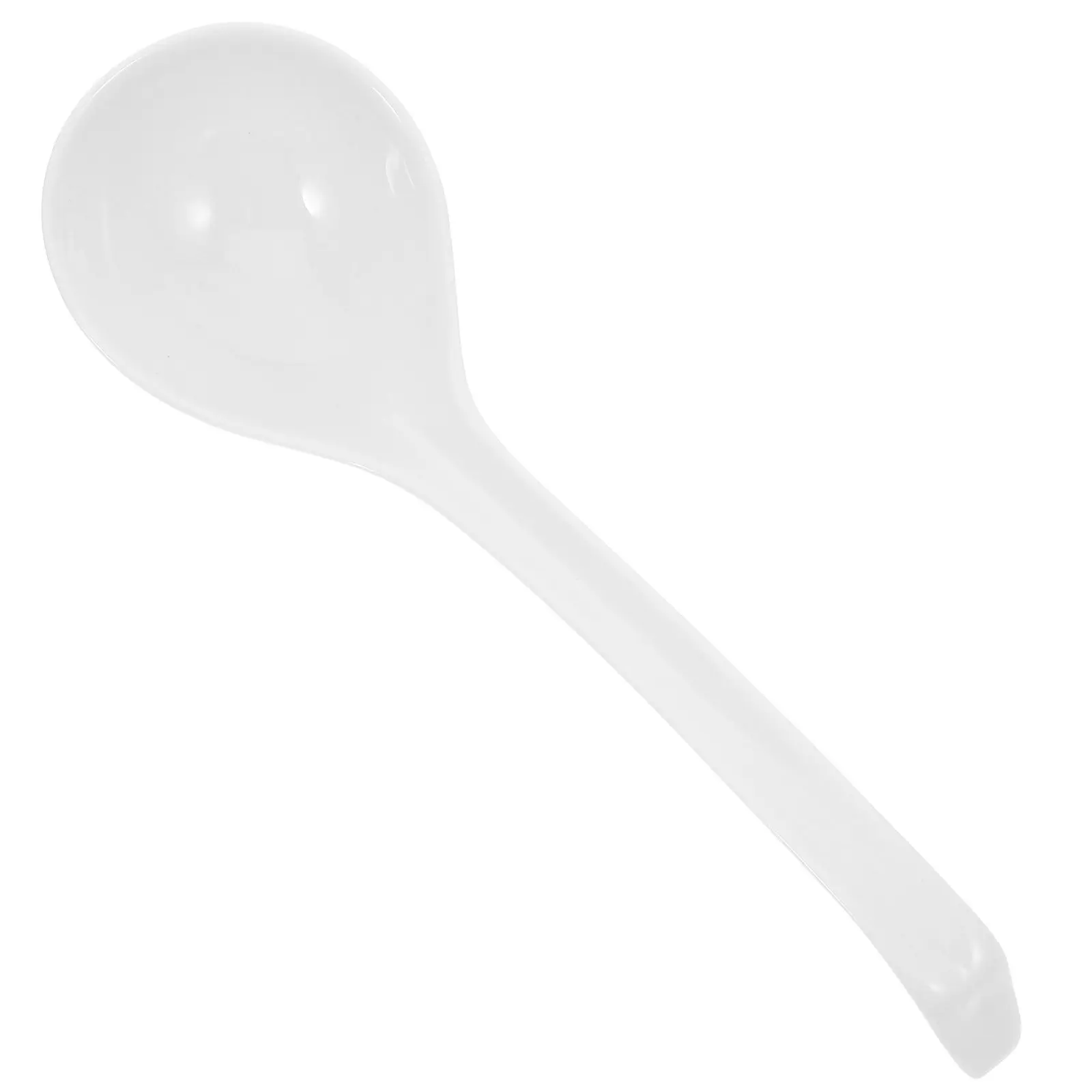 Cuchara para Sopa de Porcelana con Borde Dorado, Diseño Ergonómico, Mango Recubierto de Acero, para Servir Ramen, Pho, Wonton, Sopa Miso, Apta para Lavavajillas