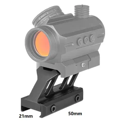 Alto Perfil Red Dot Visão Riser Mount, Tactical Caça Âmbito Acessórios, Lanterna Mount, 4 Slots