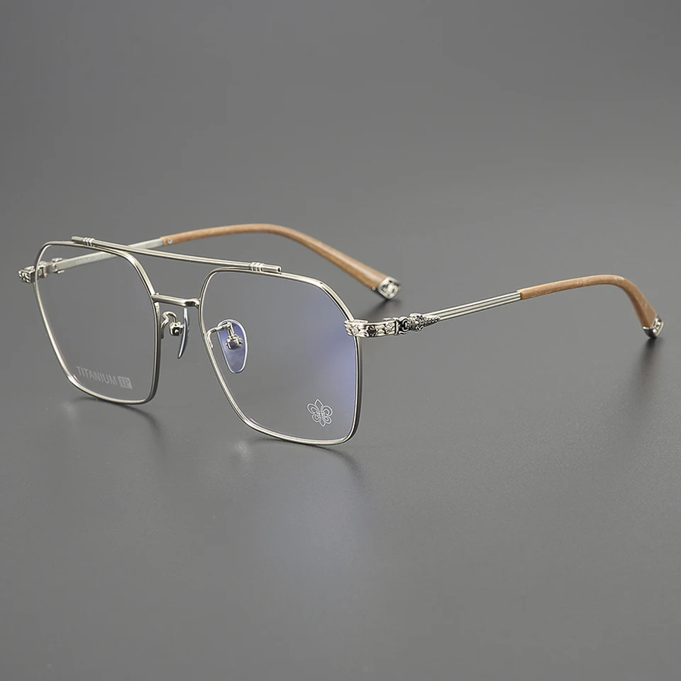 

New Popular Pilots Men Prescription Glasses Retro Designer Luxury Brand Fashion Women Myopia Reading Titanium Eyeglasses Frame