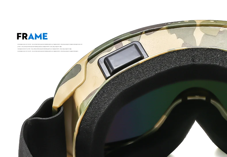 Große Skibrille mit farbigen Gläsern und stoßfesten, blendfreien Gläsern aus Schaumstoff für Outdoor-Sportarten, Snowboarden und Skifahren. – Detail 15