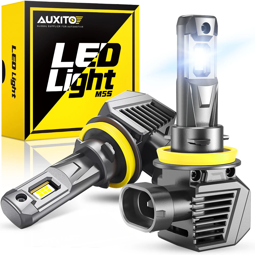 AUXITO 2Pcs H11 Led Headlight Canbus 22000LM 120W H8 H9 9012 H7 Car Headlamp Bulb for Audi A3 8P A4 BMW E46 E90 F10 Passat B6 B8