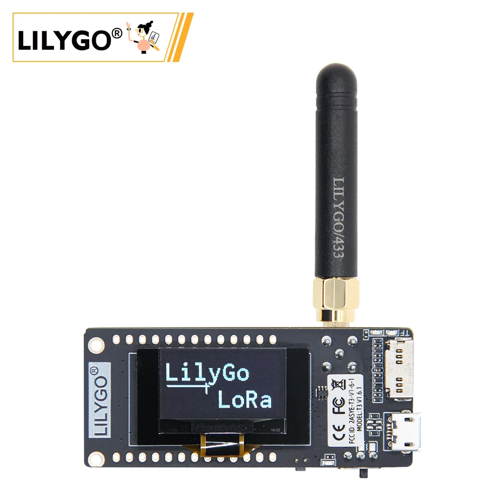 LILYGO ®   Płytka rozwojowa TTGO LoRa32 V2.1 & T3 V1.6.1 433/868/915Mhz ESP32 LoRa z 0,96-calowym wyświetlaczem OLED, moduł bezprzewodowy Bluetooth WIFI