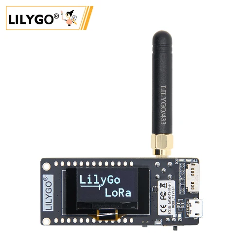 LILYGO ®   TTGO LoRa32 V2.1_1.6 versión 433/868/915Mhz ESP32 LoRa OLED 0,96 pulgadas tarjeta SD Bluetooth WIFI módulo inalámbrico ESP-32 SMA