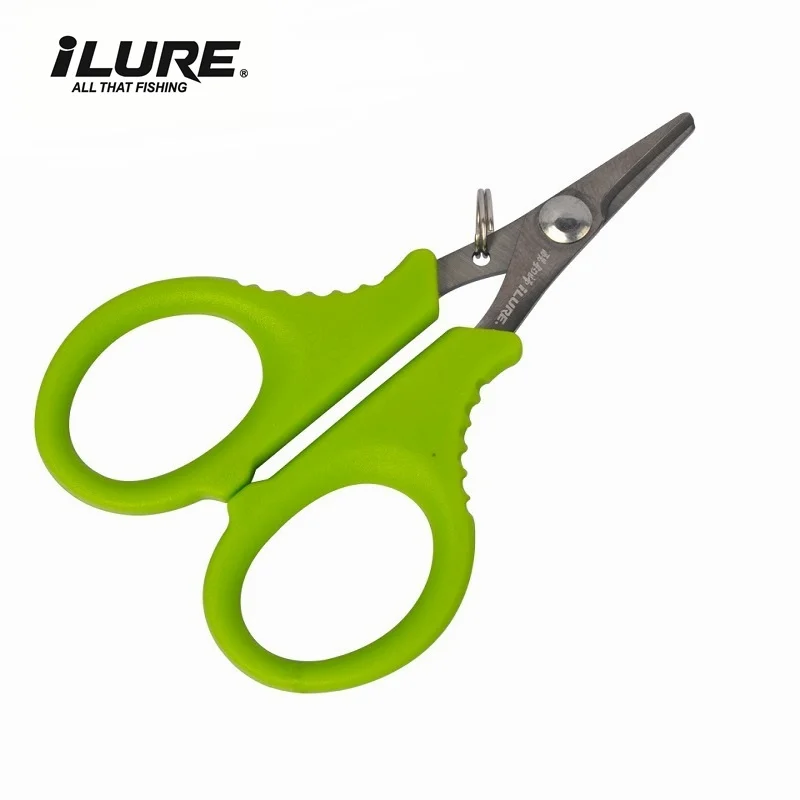 الأسماك الصغيرة استخدام مقص المحمولة شكل مقص ذو طيات قطع بولي ايثيلين جديلة خط الصيد سلك القاطع الكارب الصيد معالجة الملحقات #1