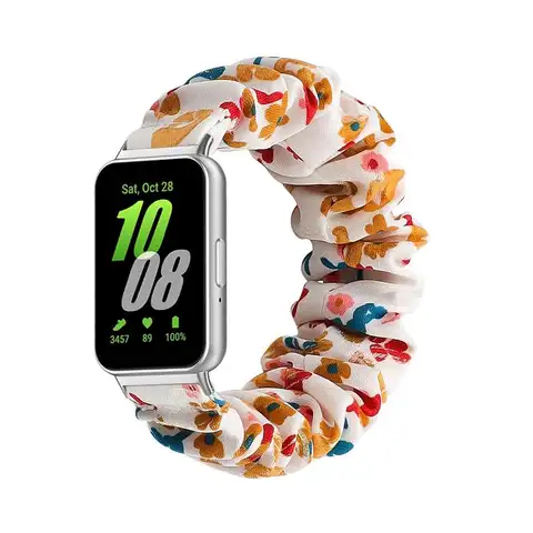 Hairpin strap suitable for Samsung Galaxy Fit3 SM-R390. Fabric printed elastic strap. Suitable for summer. Breathable.