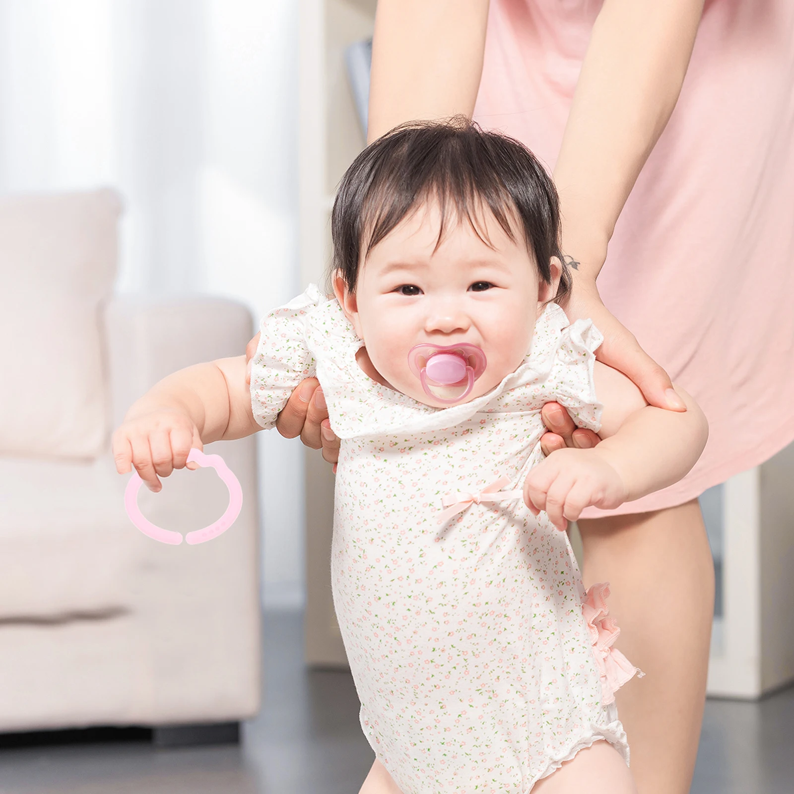 

24 Pcs Finger Connecting Ring Baby Teething Toy Infant Comforting Hand Hold Rings Plastic Children's Hanging