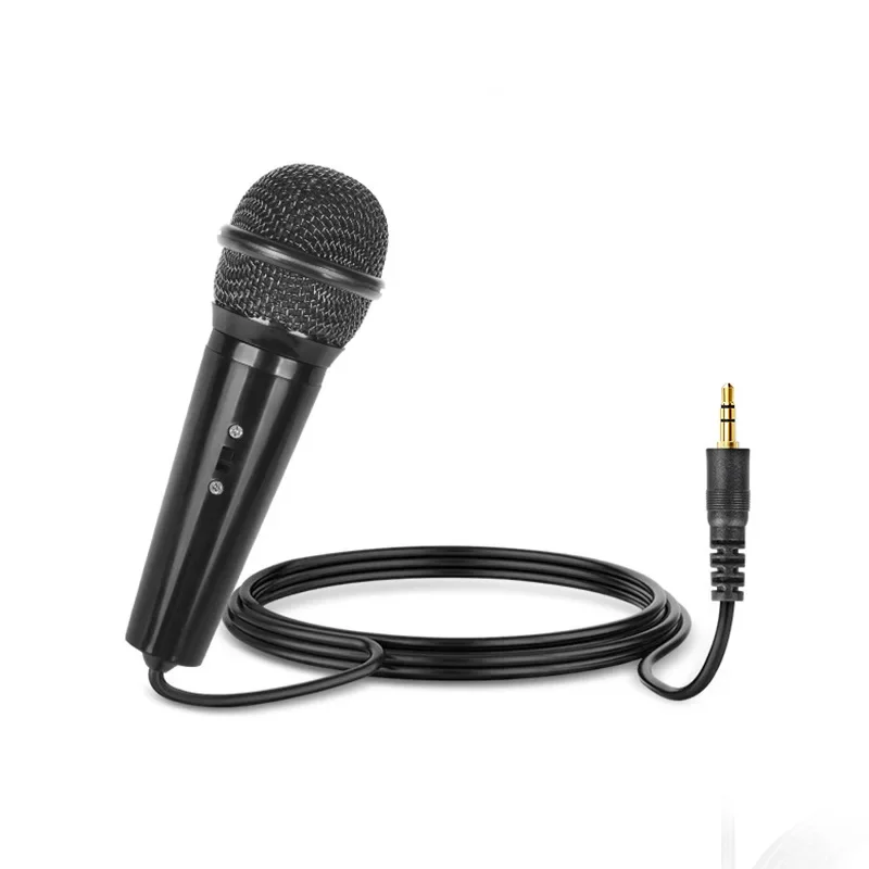 Universal 3.5mm Wired Microphone Dynamic Cardioid Unidirectional Handheld Microphone For Karaoke Meeting Room Computer Mic