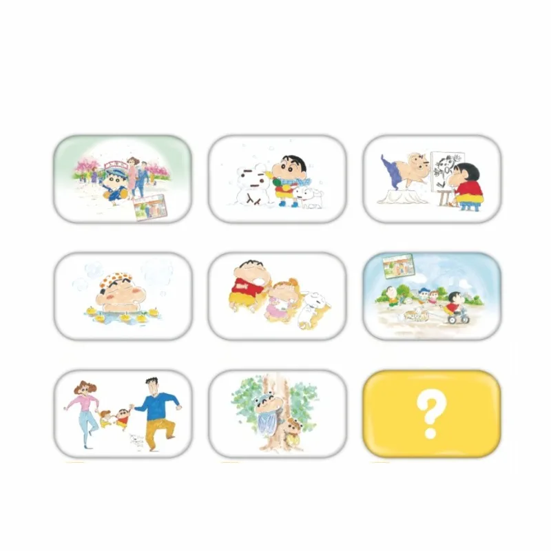 

Карандаш Шинчан, оригинальный значок в художественном стиле, слепая коробка серии 2, квадратная металлическая эмалированная булавка, коллекционный аниме-подарок Gacha