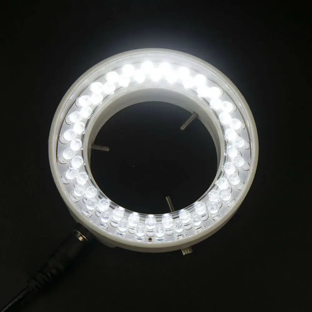 調整可能な56 ledリング光照明ランプ業界ステレオ三眼顕微鏡ビデオカメラレンズ拡大鏡110v 220v