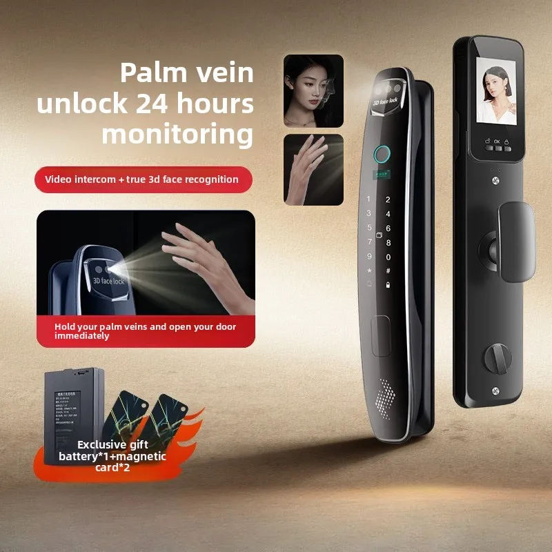 

3D Facial Recognition Smart Door Automatic Password Fingerprint