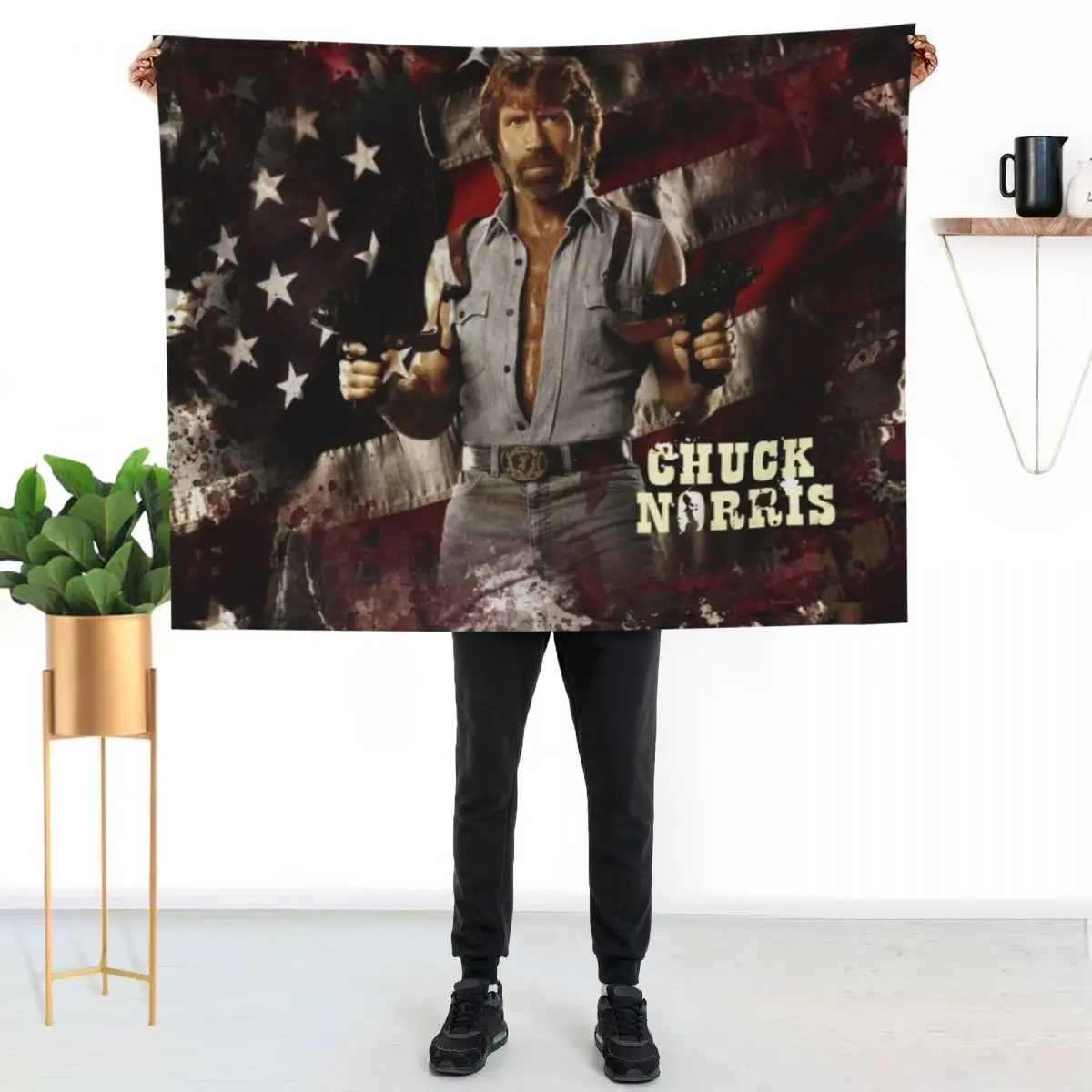 Chuck Norris Throw Blanket Flannel Bed linens Picnic Quilt Decorative Sofas Giant Sofa Blankets