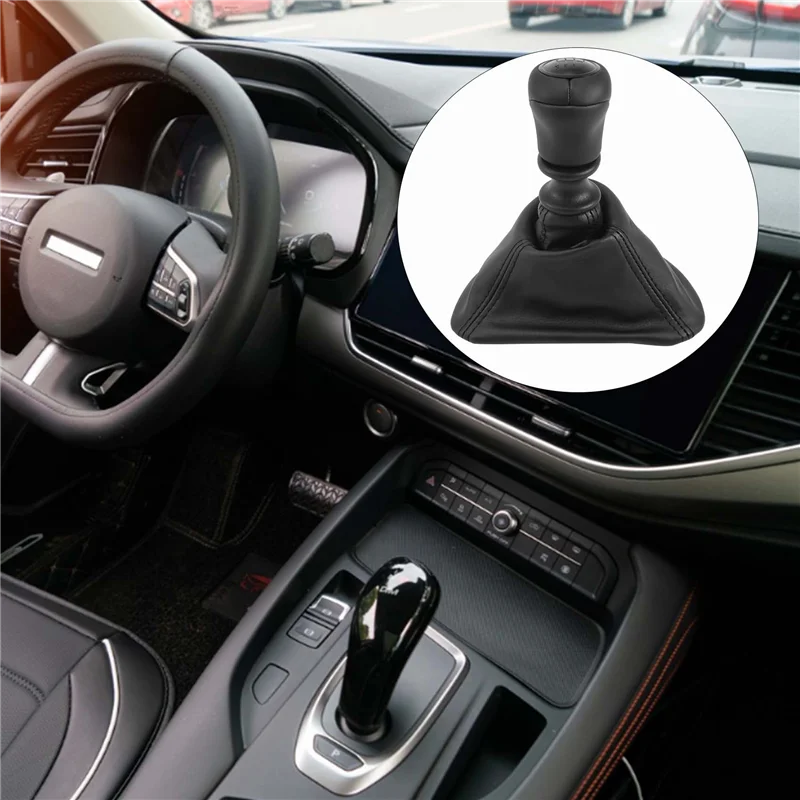 

Durable-Manual 6 Speed Gear Stick Shift Lever Head Handball With PU Leather Boot For Mercedes Benz W639 VITO 2003-2010