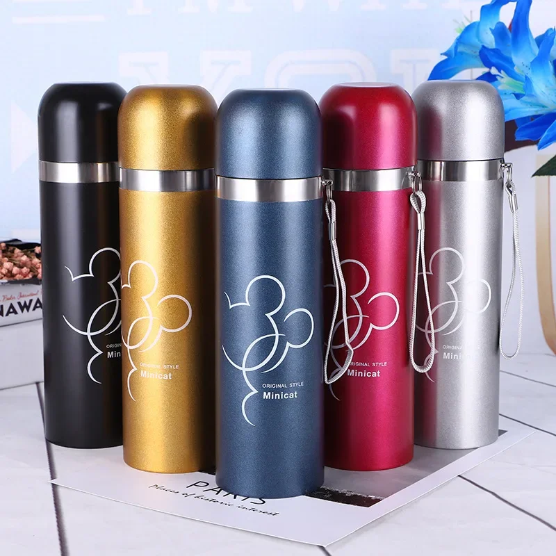 500ml Hot Selling Fashionable Stainless Steel Bullet Head Insulated Bottle Creative Portable Cartoon Car Water Cup Gift Cup