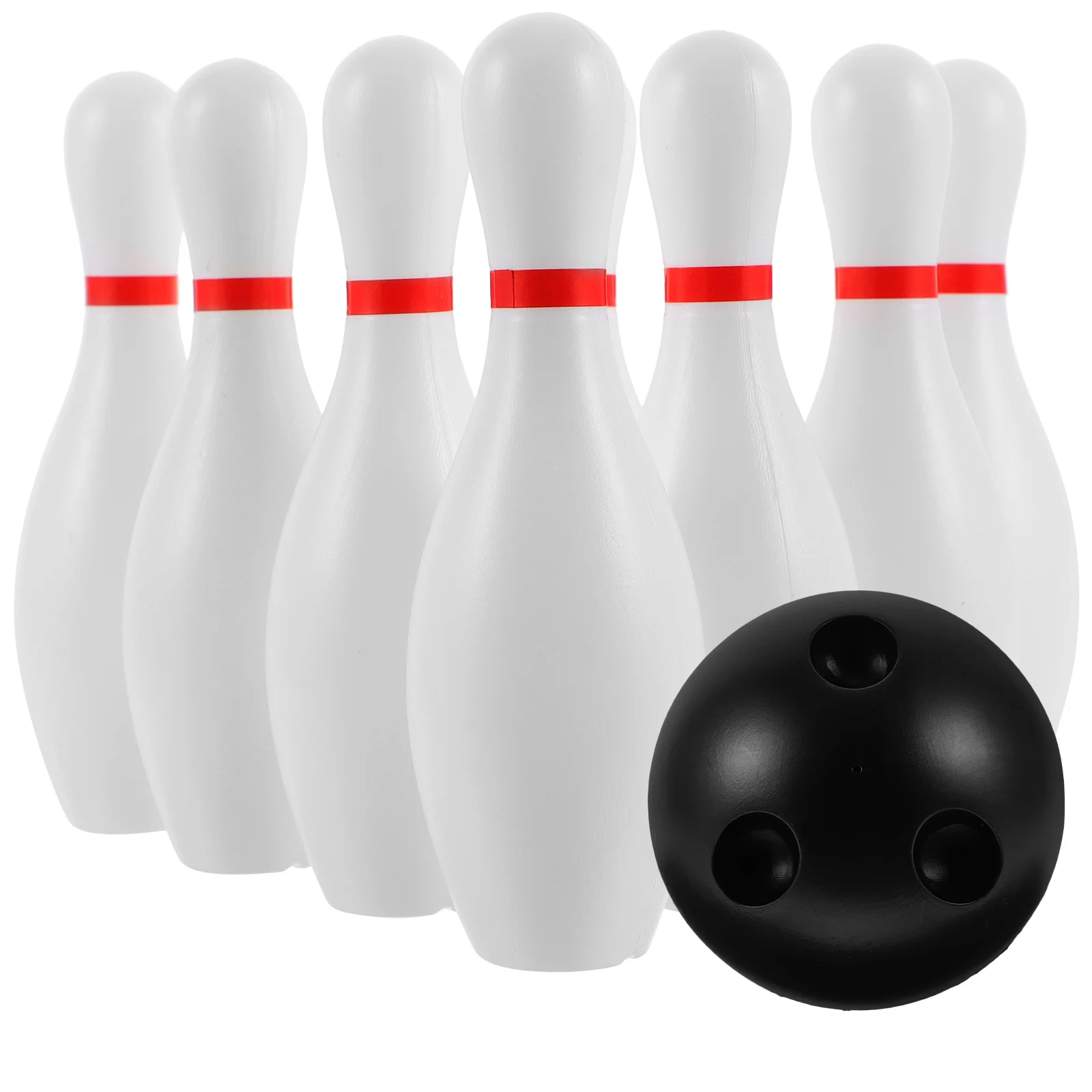 

White Plastic Bowling Play Set Indoor Outdoor Bowling Games Parent Children Interactive Toy Home Game For Home School