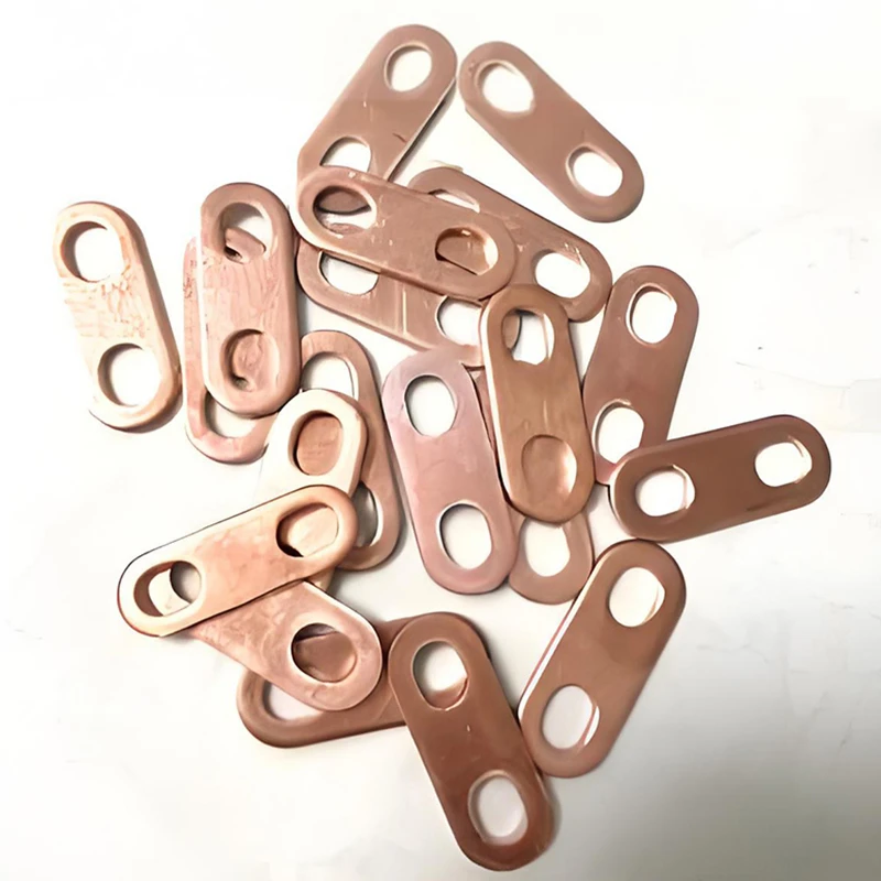 

10-30pcs Brass Electric Heating Tube Connection Piece Lithium Battery Motor Link Piece Across The Flow Gasket Wiring Copper Bar