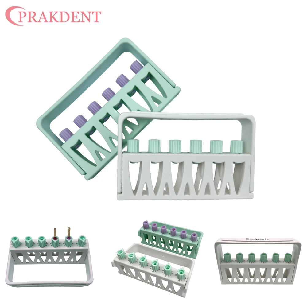 

6 Holes Root Canal File Counting Disinfection Rack Measuring Rack Plastic Memory Expanding Needle Rack Counter Root Canal File