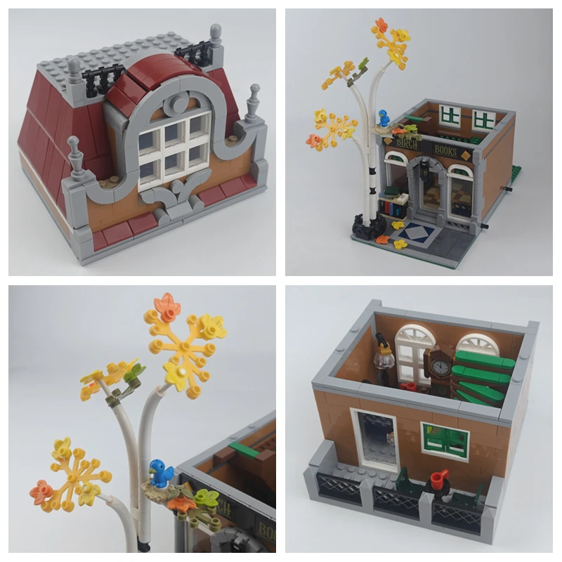 Bookstore House Model Classic Street View Architecture Bookshop Toys Building Blocks High Quality Bricks 10270 Christmas Gifts
