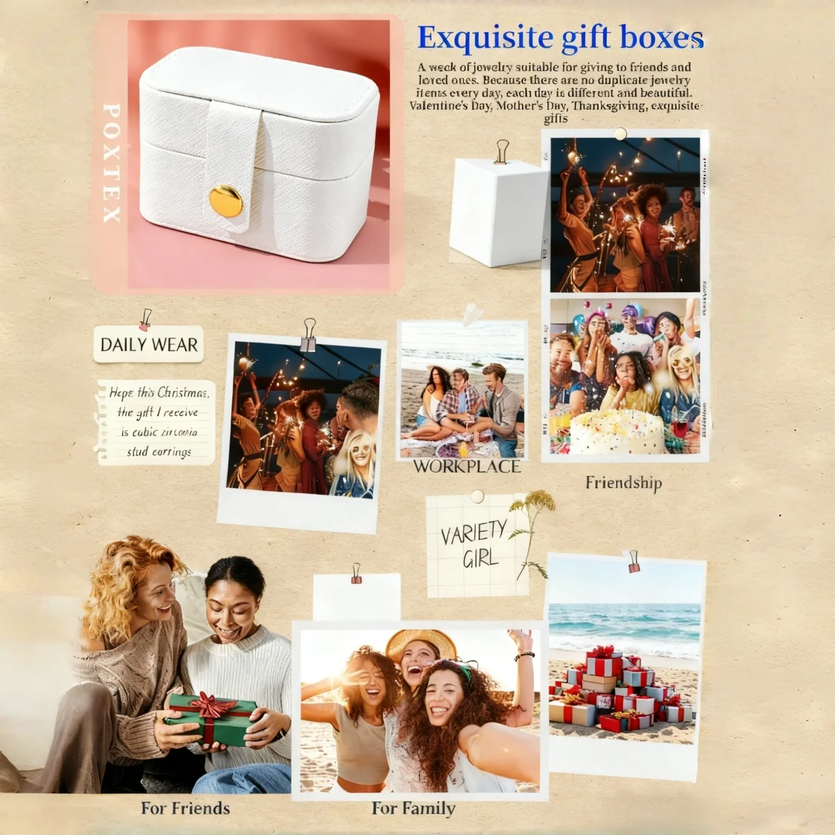 مجموعة صناديق هدايا بمشبك أنف من الزركون الاصطناعي على شكل فراشة على شكل قلب غير منتظمة مكونة من 8 قطع، بدون ثقب على الطراز القديم الأنيق