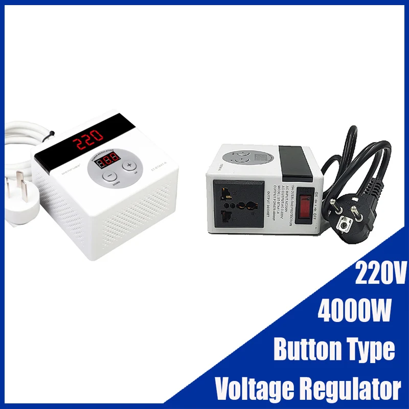 

1pcs/Lot AC 220V 4000W High-power Silicon Controlled Electronic Voltage Regulator (ButtonType) Heating Temperature Regulation