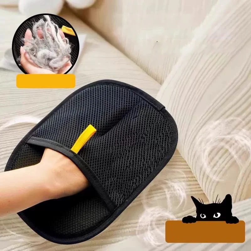 2025 Haustierpflegehandschuh doppelseitiger Fellentfernungshandschuh für Katzen und Hunde ideal für Baden Reinigung von Teppichen Sofas tragbar waschbar praktisches Zubehör für Haustiere effektives Werkzeug für Fellpfl – Detail 33