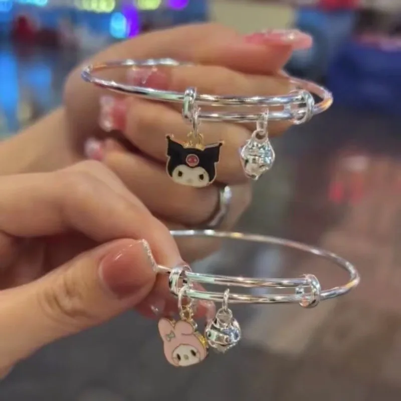 Sanrio Bracelet Female Cartoon Cinnamon Dog Kuromi Shrinkable Size Bracelet Couple Best Friend Holiday Gift Bracelet