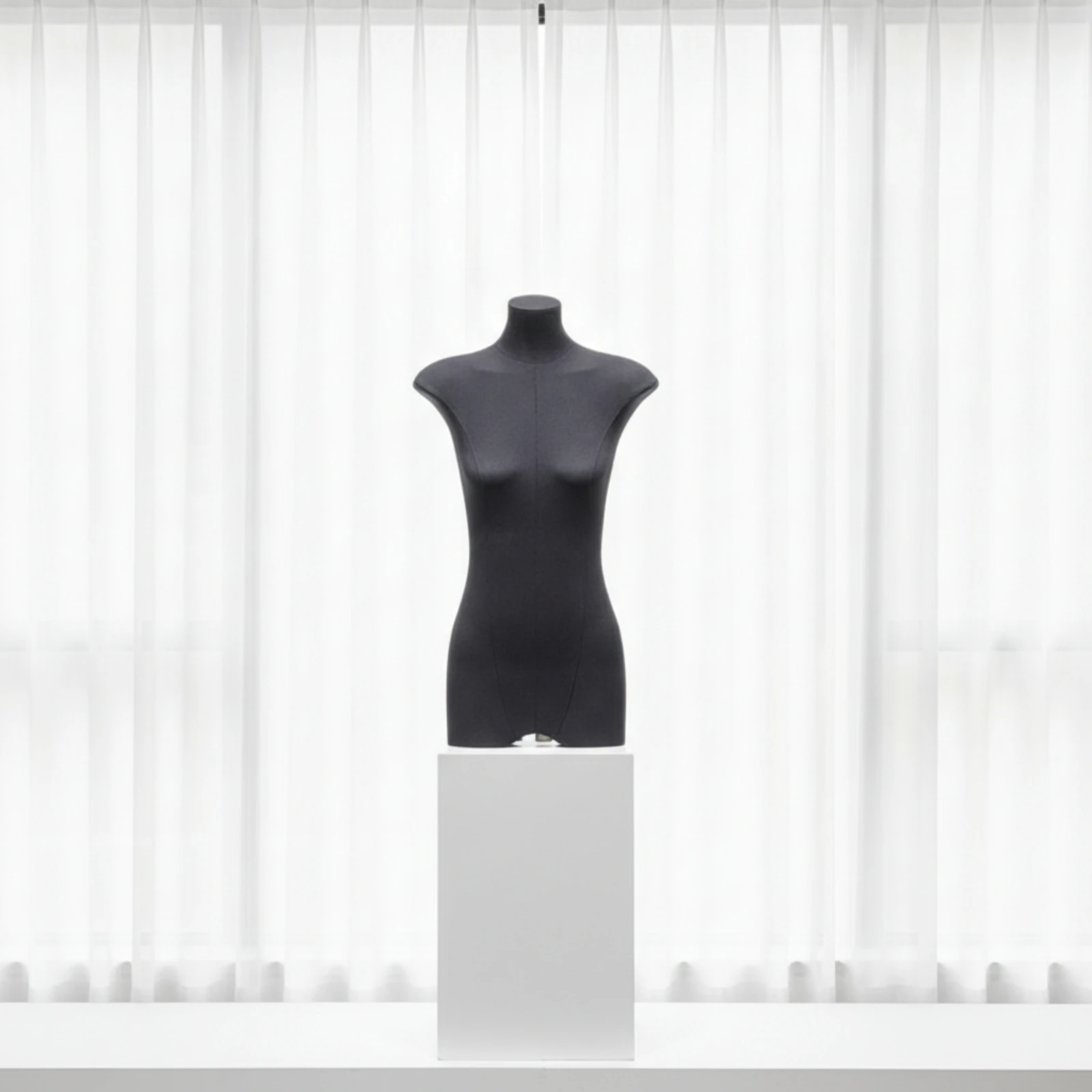 Female Torso Mannequin Black Headless Mannequin Torso Dress Form Compact Manikin Hourglass for Retailers, Window Displays