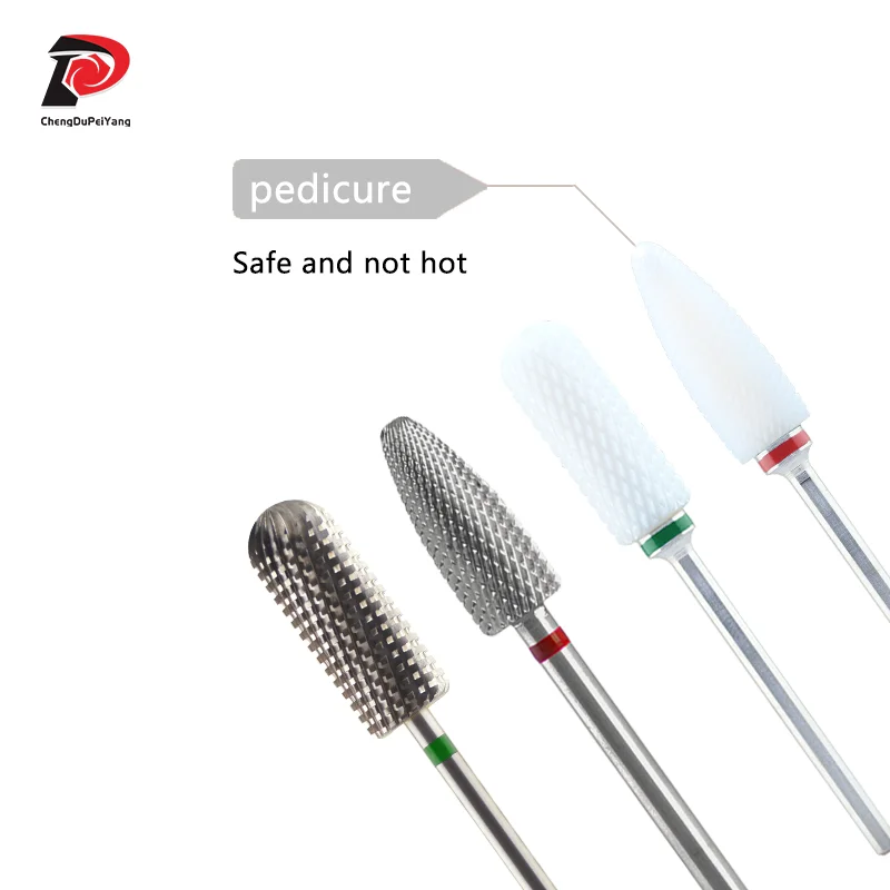 Pedicure Care-Big Rounded Top Bits Flame Shape Bits Remove Callus /Uñas Accesorios Y Herramientas/Nail Accessories