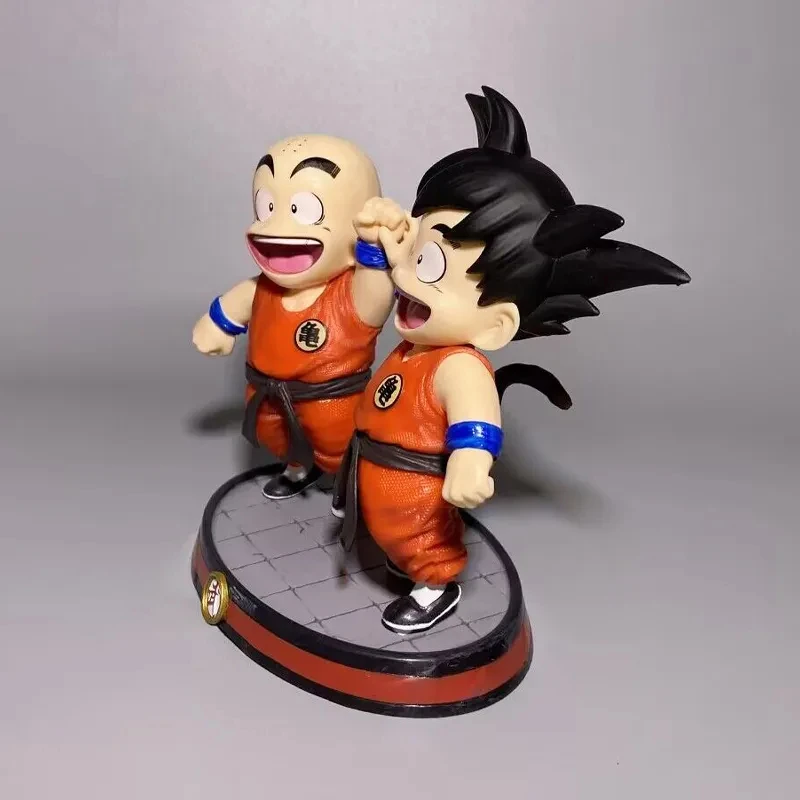 15cm Dragon Ball Anime Figure Son Goku Krillin Figures Childhood Krillin and Goku Figurine Collection Statue Model Ornament Gift