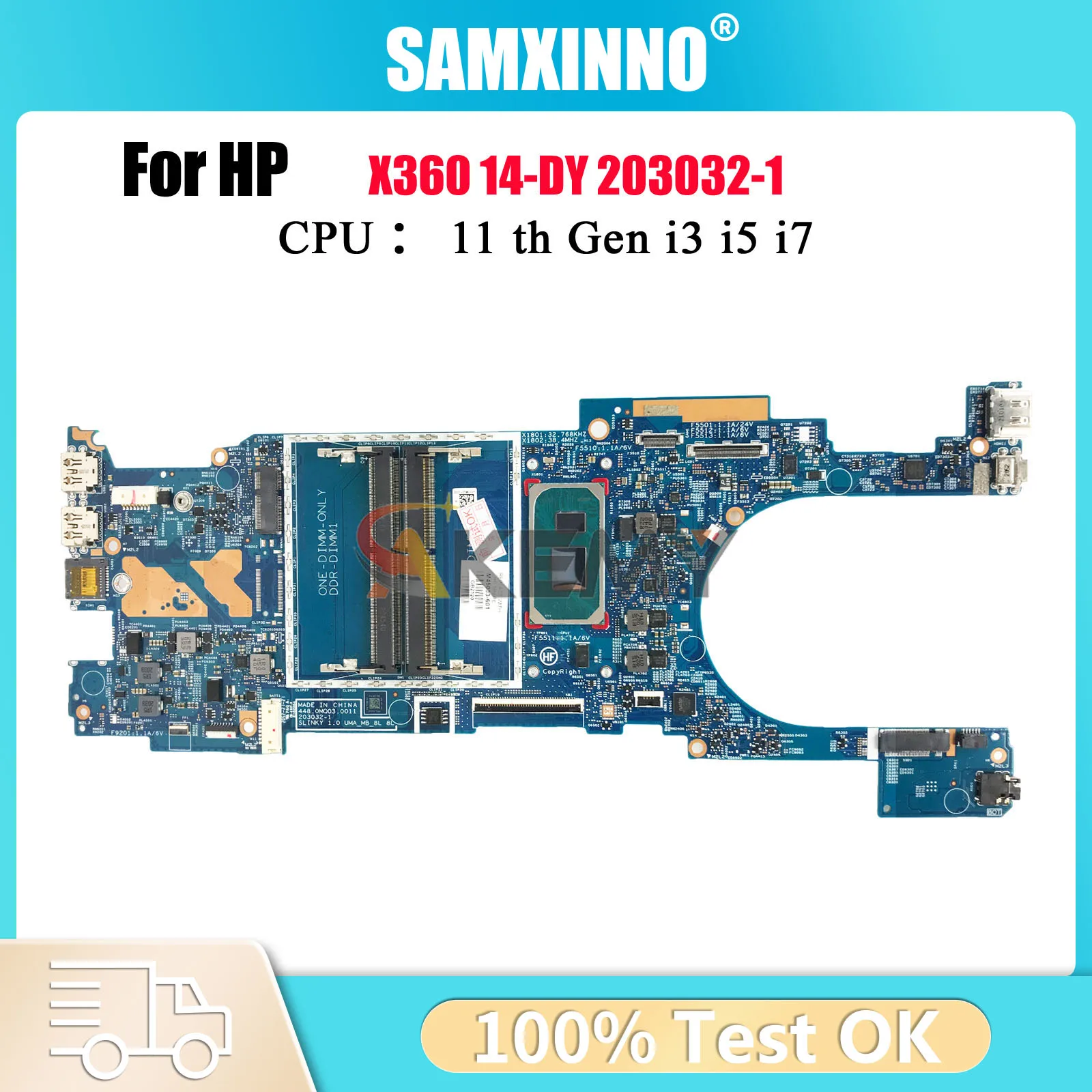 

Материнская плата для ноутбука HP Pavilion 14-DY 14T-DY 203032-1 с процессором i3 i5 i7 11th DDR4 M45749-601 M45032-601, 100% полностью протестировано