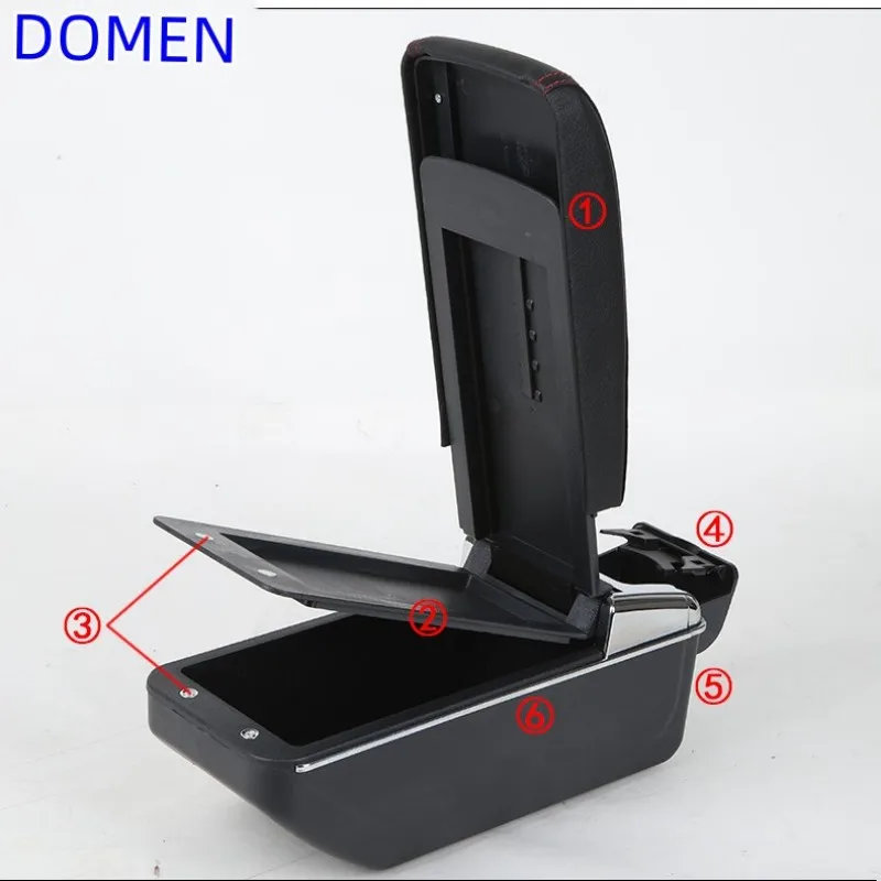 For Ibiza 6j Ibiza 6L armrest box For Seat Ibiza Car Armrest Central storage Box Retrofit with USB Interior Car Accessories