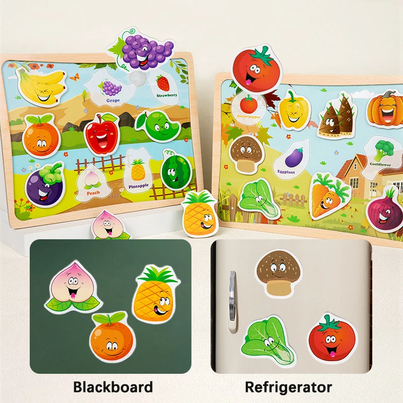 Lavagna puzzle magnetica 2 in 1: con puzzle magnetici e una tagliere per scarabocchi per aiutare i bambini imparano e coinvolgono in un disegno creativo