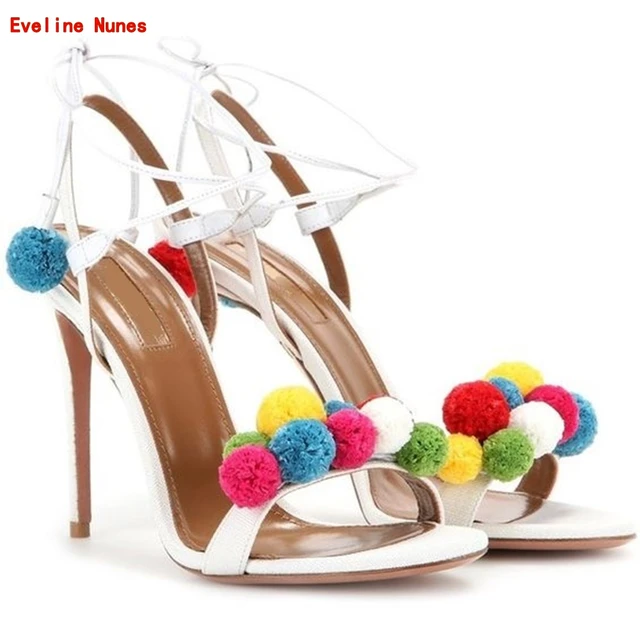 Sandals with colorful balls store