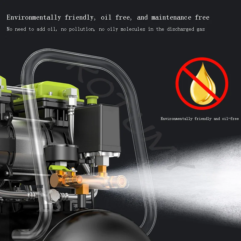 220V Silent Oil-free Air Compressor 12/30/50L Portable Air Compressor Spray Painting High-pressure Air Pump Car Air Compressor