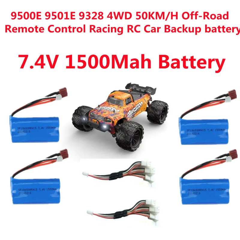 9500E 9501E RC Car Battery 9500E 9501E 9328 4WD 50KM/H Off- Road Remote Control Racing RC Car Spare Parts  7.4V 1500Mah Battery