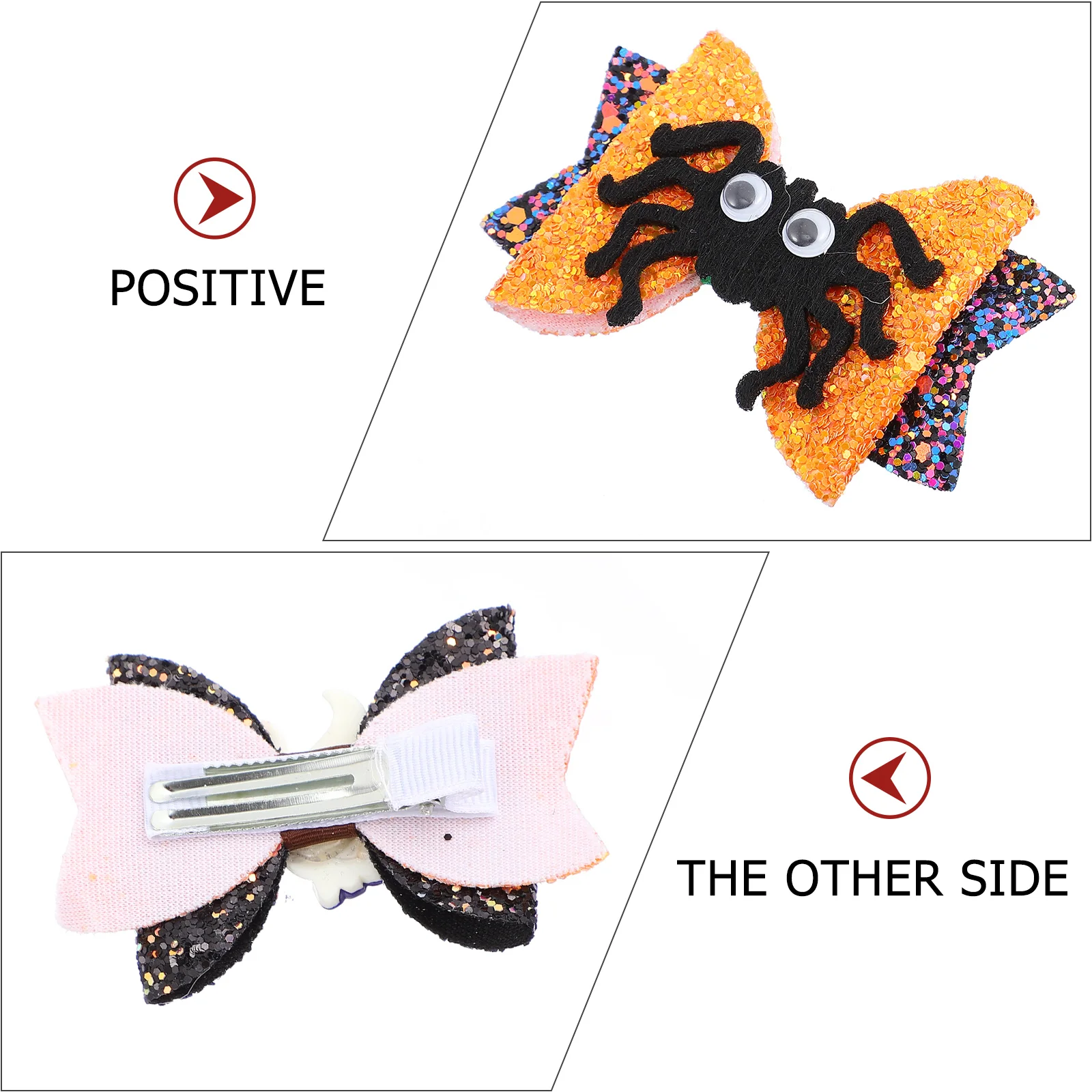 

4 Pcs Bow Hairpin Girl Bows Cute Accessories for Little Girls Toddler Halloween