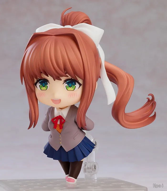 Doki Literature Club Figure Monika 1817, figura de Anime, versión Q, lindo juguete de niña, decoración de Pvc, habitación de muñecas, regalos de cumpleaños, 10cm