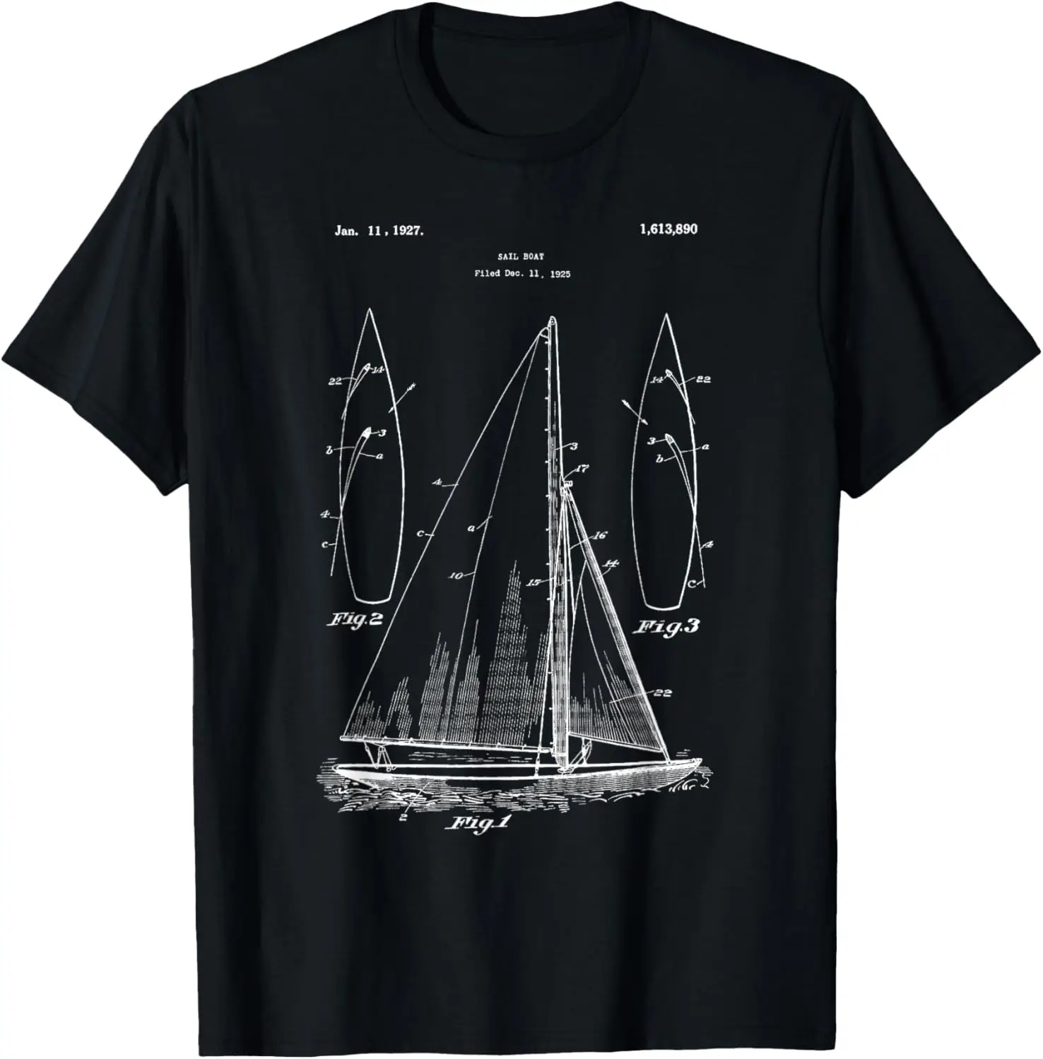 

Vintage Sailboat Design Shirt - Old Ocean Boat Sailing Tee