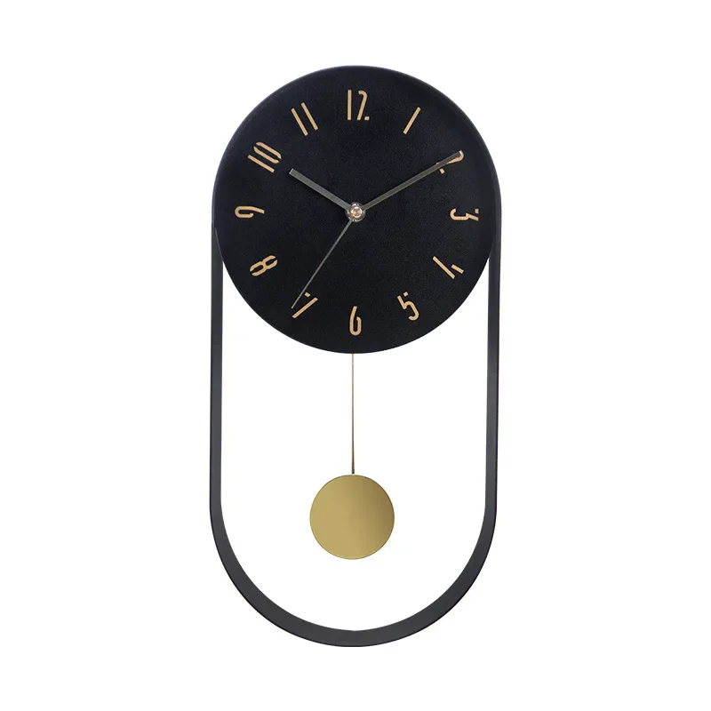2026 New Fashion Swing Clock Modern Design Creative Clock Wall Simple Wrought Clocks Home Living For Room Wall Clock Home Decor
