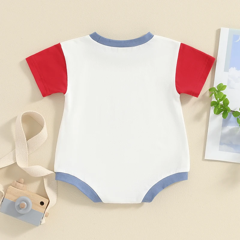 Newborn Baby Boys Girls Clothes Infant USA Romper Bodysuits Independence Day Outfit