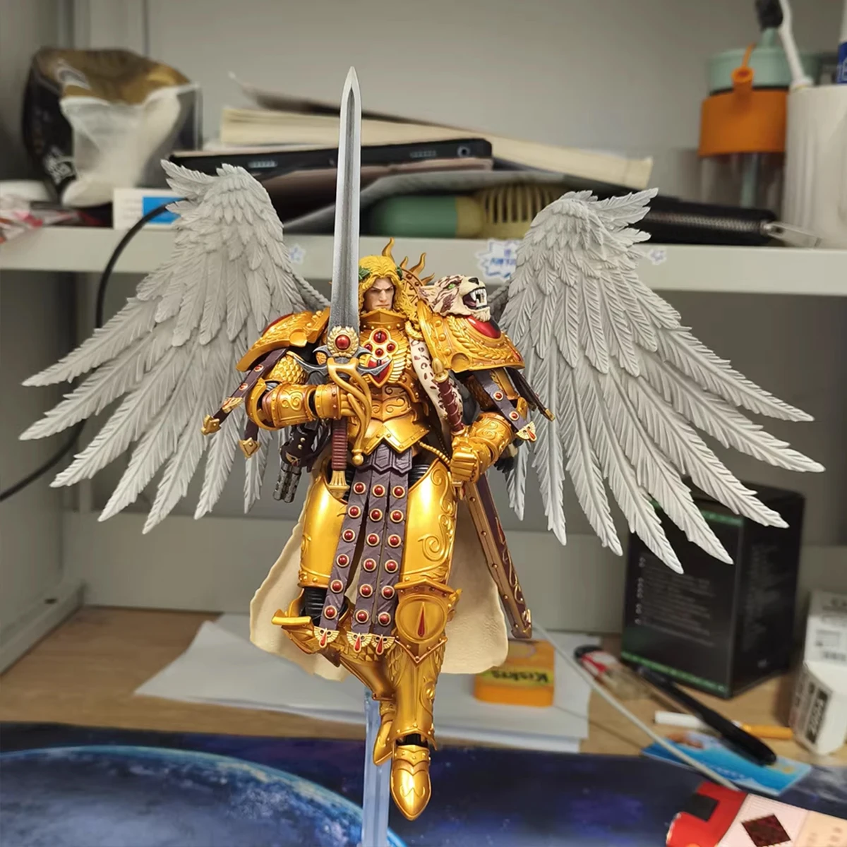 JOYTOY Warhammer 30K Blood Angels Sanguinius Figurka Akcji z Ruchomymi Stawami Primarch IX Legii Model Zabawka