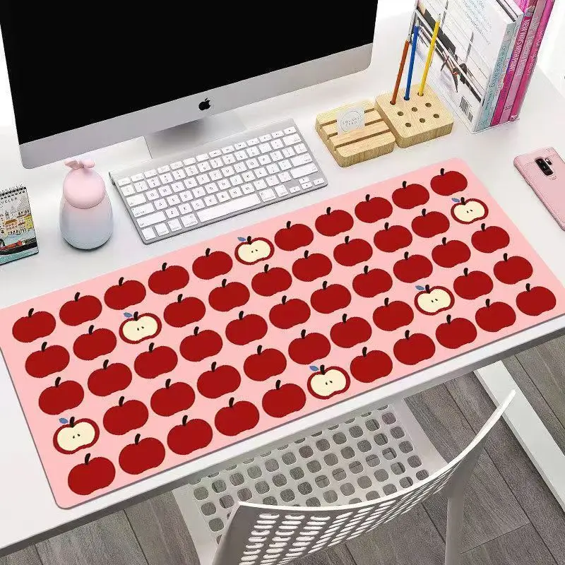 Cartoon illustration mouse pad oversized cute girl dormitory computer table pad large keyboard pad