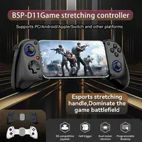 Controlador de juego telescópico D11, luz RGB, Gamepad para teléfono móvil con Turbo/6 ejes giroscopio/vibración para Android iOS PS3 PS4 Switch IP
