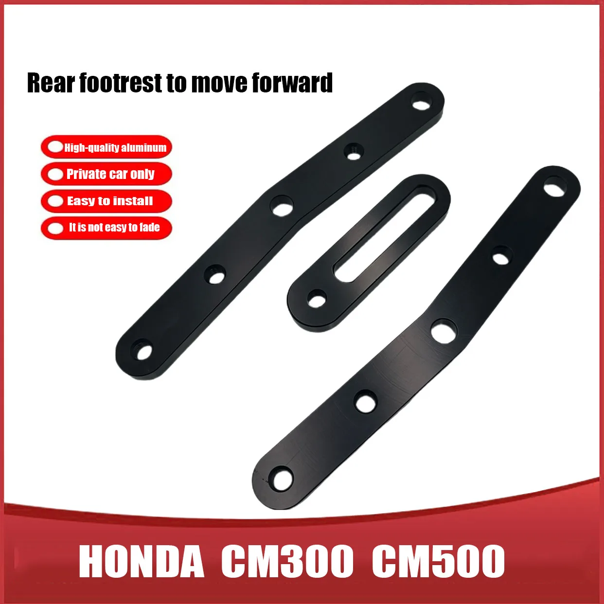 For Honda CM300 CM500 Rebel Motorcycles Accessories Passenger Footrests Supports Footpeg Rear Pedal Lowering Kit